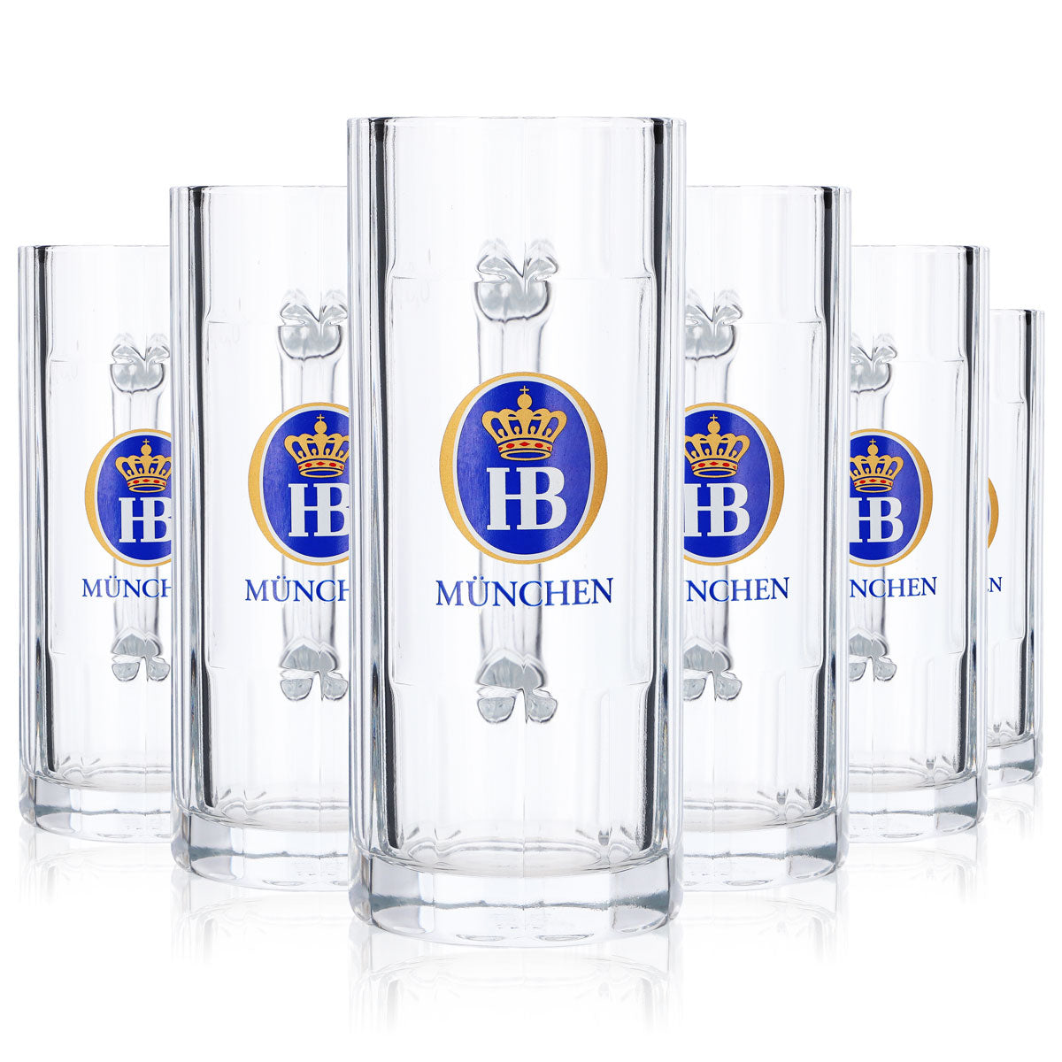 6x HB Monaco di Baviera Bicchiere da birra 0,3 l Set di boccali Seidel Birrificio Baviera – Vista 8