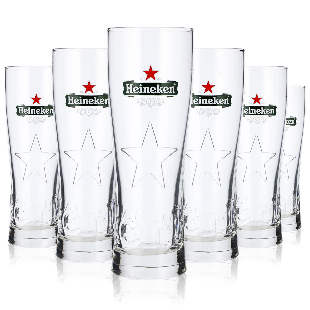 6 bicchieri da birra Heineken da 0,3 l "Star" Bicchieri da birra Bicchieri in rilievo Tazza/Coppa ARC – Vista 7