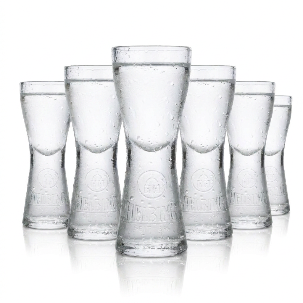 6 bicchierini da liquore Helbing  Kümmel Stamper Bicchierino da liquore corto Bicchiere di design Amburgo