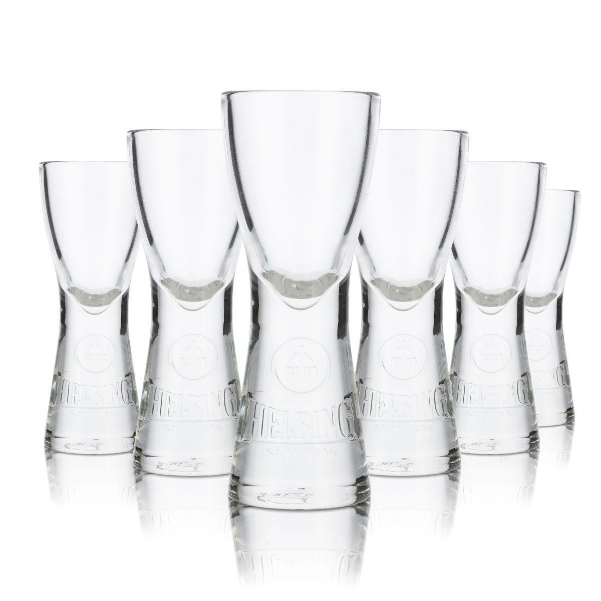 6 bicchierini da liquore Helbing  Kümmel Stamper Bicchierino da liquore corto Bicchiere di design Amburgo – Vista 2