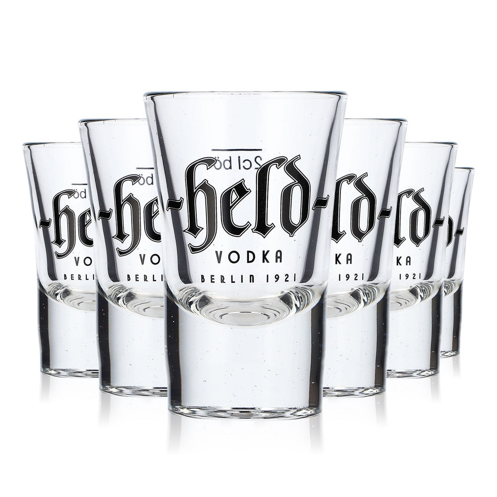 6 bicchieri da liquore Held Vodka Shotglas Stamper 2 cl Berlino 1921