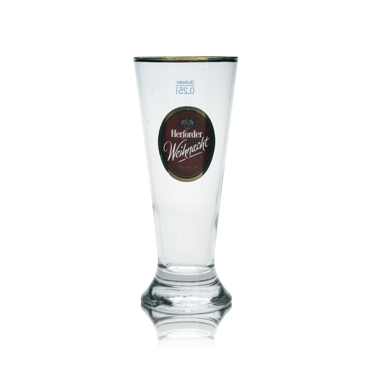 6 bicchieri da birra Herforder 0,25 l bicchieri a calice bordo dorato edizione speciale natalizia – Vista 2