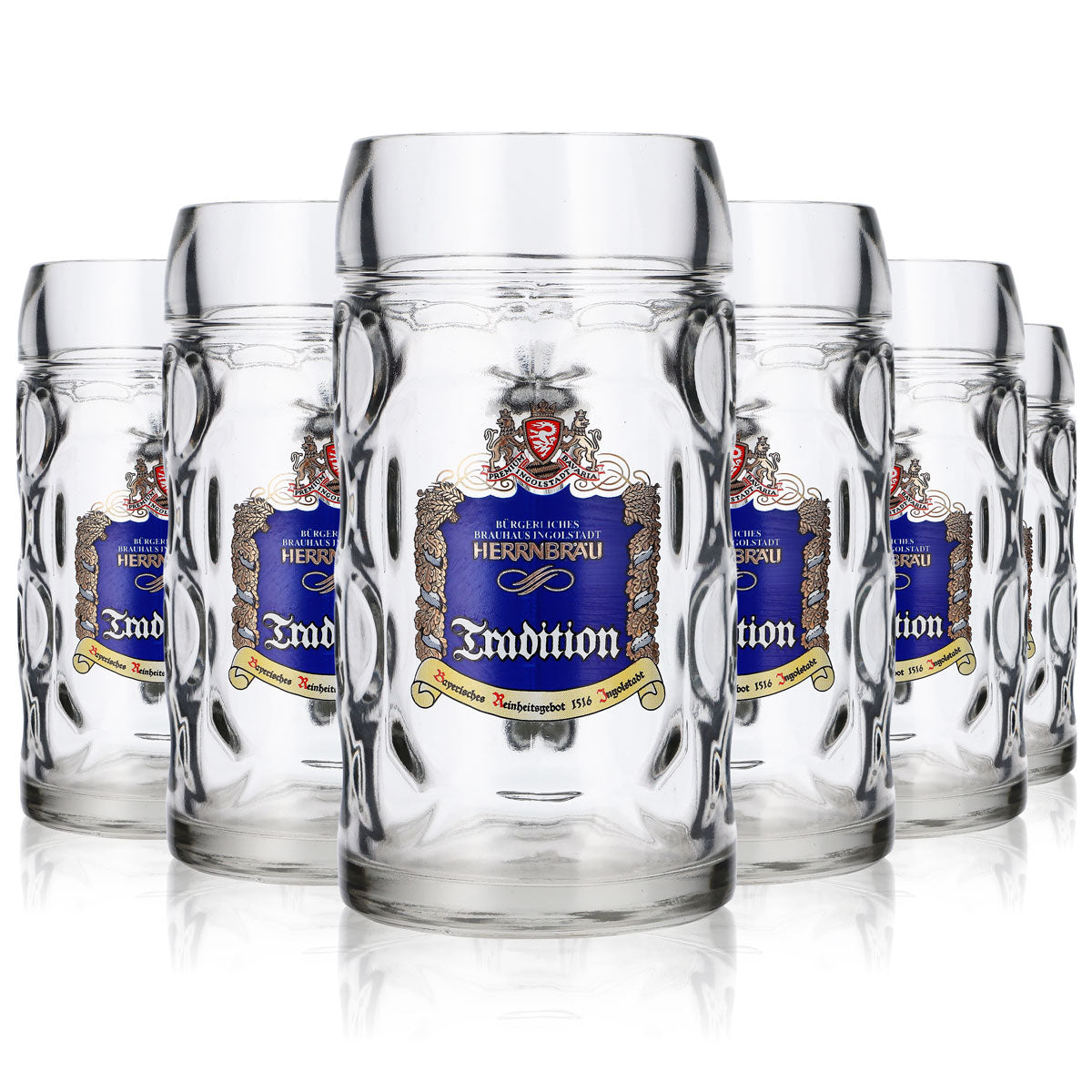 6 bicchieri da birra Herrbräu, boccali da birra 0,5 l  "Tradition" blu Stölzle – Vista 7
