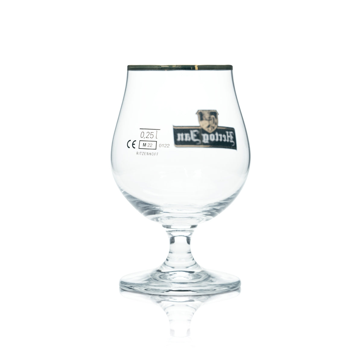 6 bicchieri da birra Hertog Jan 0,25 l, forma tulipano, bordo dorato, bicchieri da bar e ristorante, artigianali – Vista 3