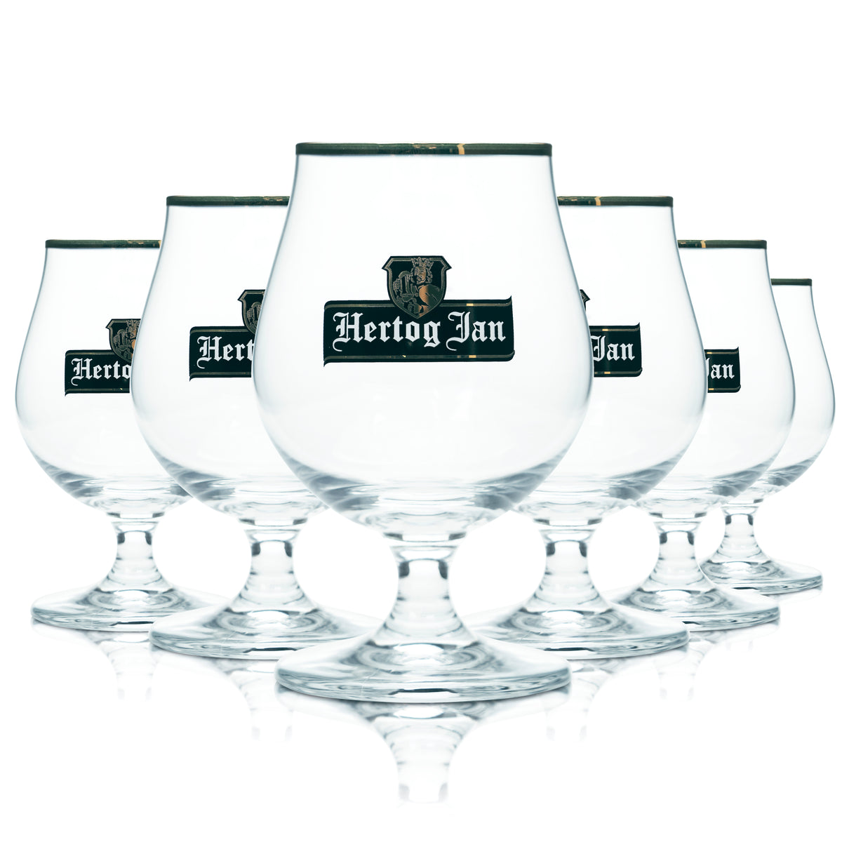 6 bicchieri da birra Hertog Jan 0,25 l, forma tulipano, bordo dorato, bicchieri da bar e ristorante, artigianali – Vista 4