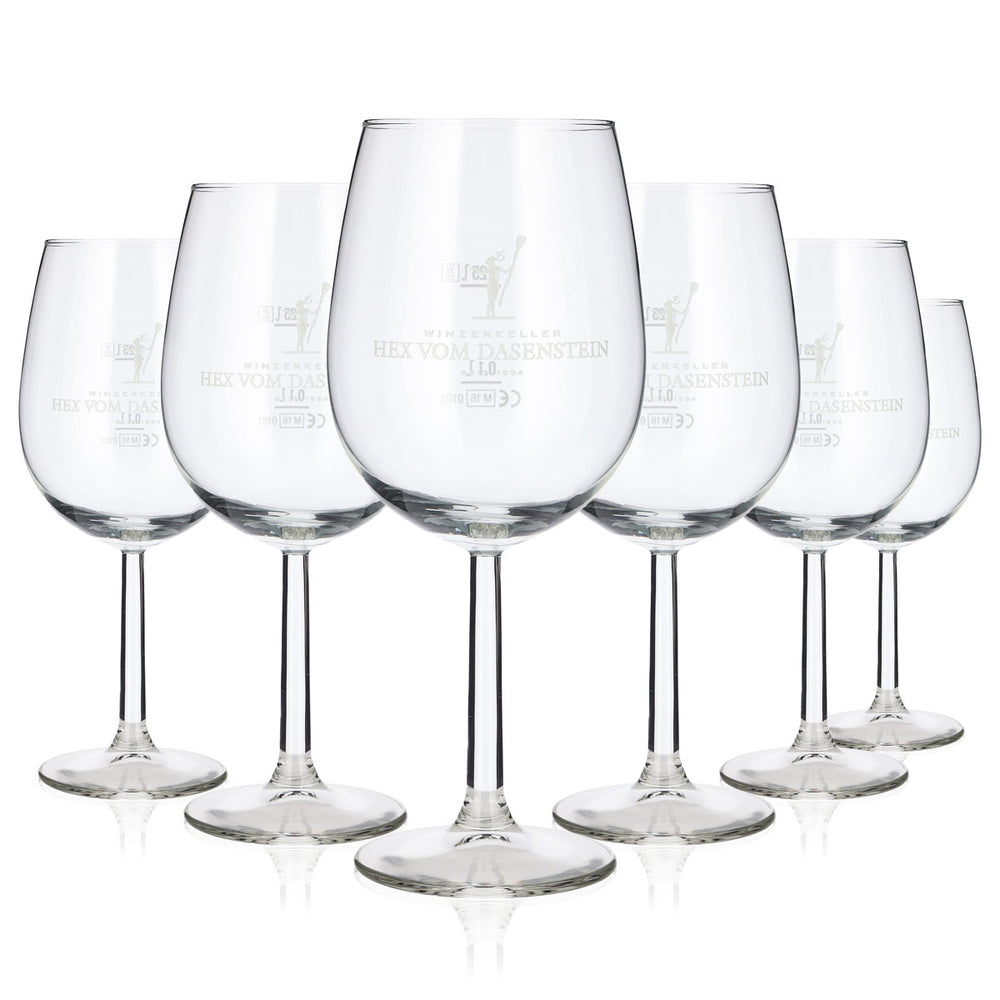 6 bicchieri da vino "Hex" di Dasenstein, da 0,45 l, a calice, Winzerkeller Böckling (set da 6)