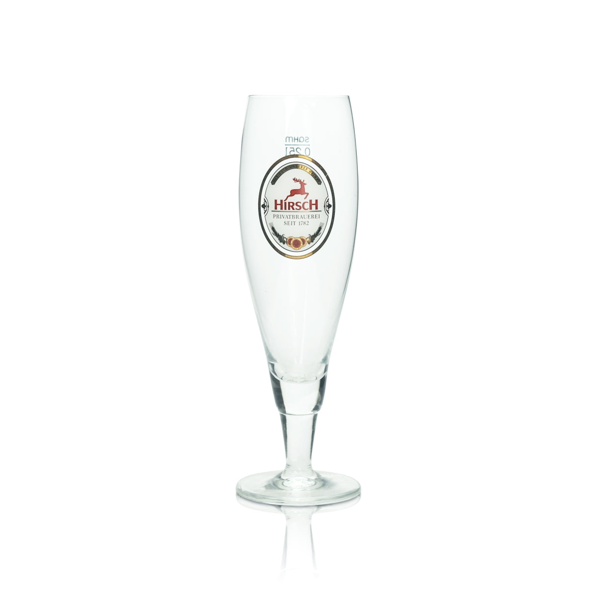 6 bicchieri da birra Hirsch Bräu 0,25 l Alba Pokal Pils bicchieri a tulipano con stelo Beer Bar – Vista 2