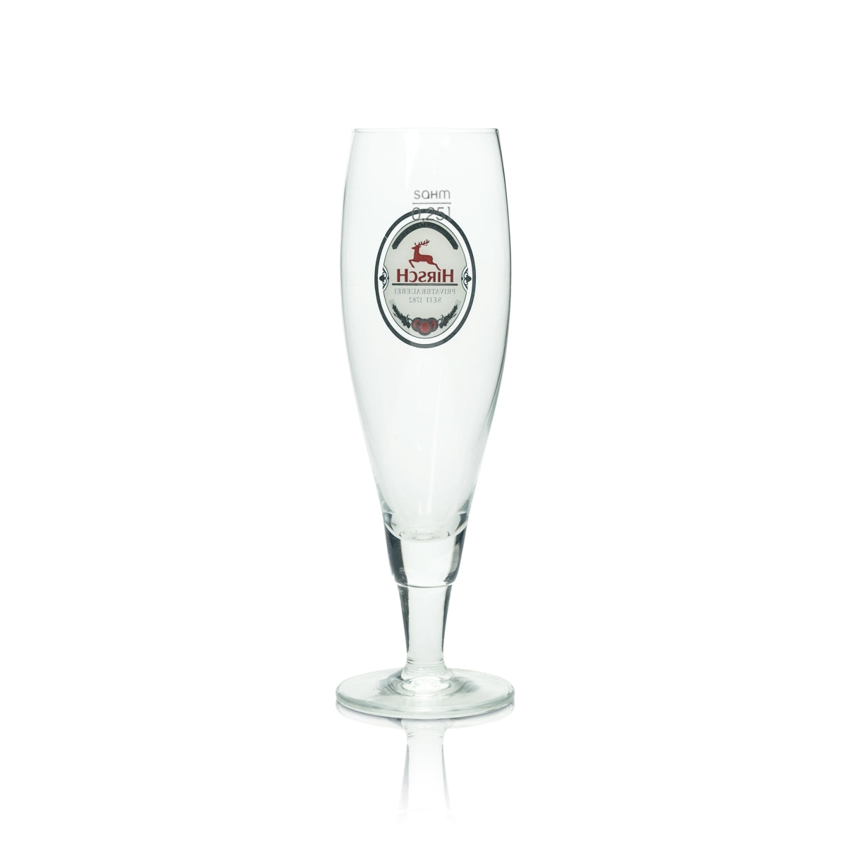 6 bicchieri da birra Hirsch Bräu 0,25 l Alba Pokal Pils bicchieri a tulipano con stelo Beer Bar – Vista 3