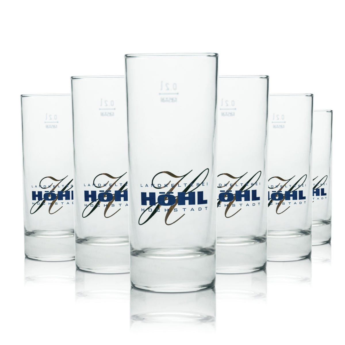 6 bicchieri Höhl in vetro da 0,2 l Bicchieri long drink Sidro Sidro Most Gastro