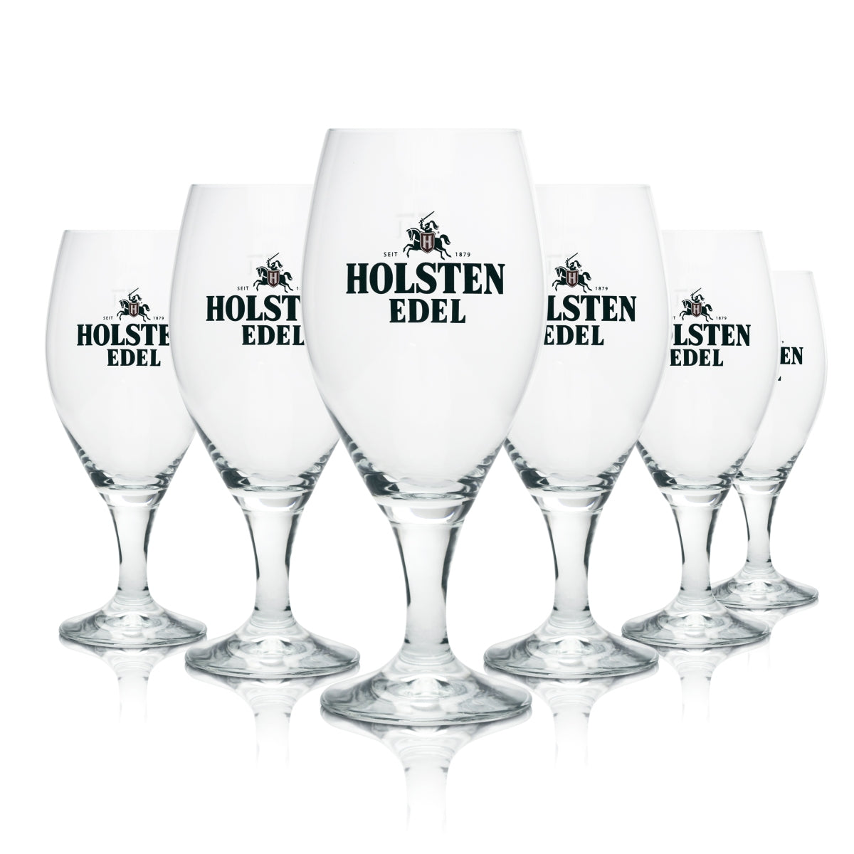 6 bicchieri da birra Holsten da 0,4 l "Edles Pils" con logo vecchio RC