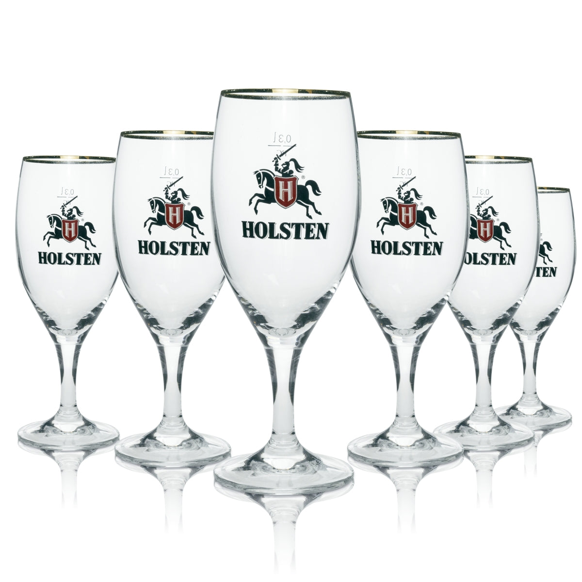 6 bicchieri da birra Holsten con bordo argentato 300 ml Ritzenhoff