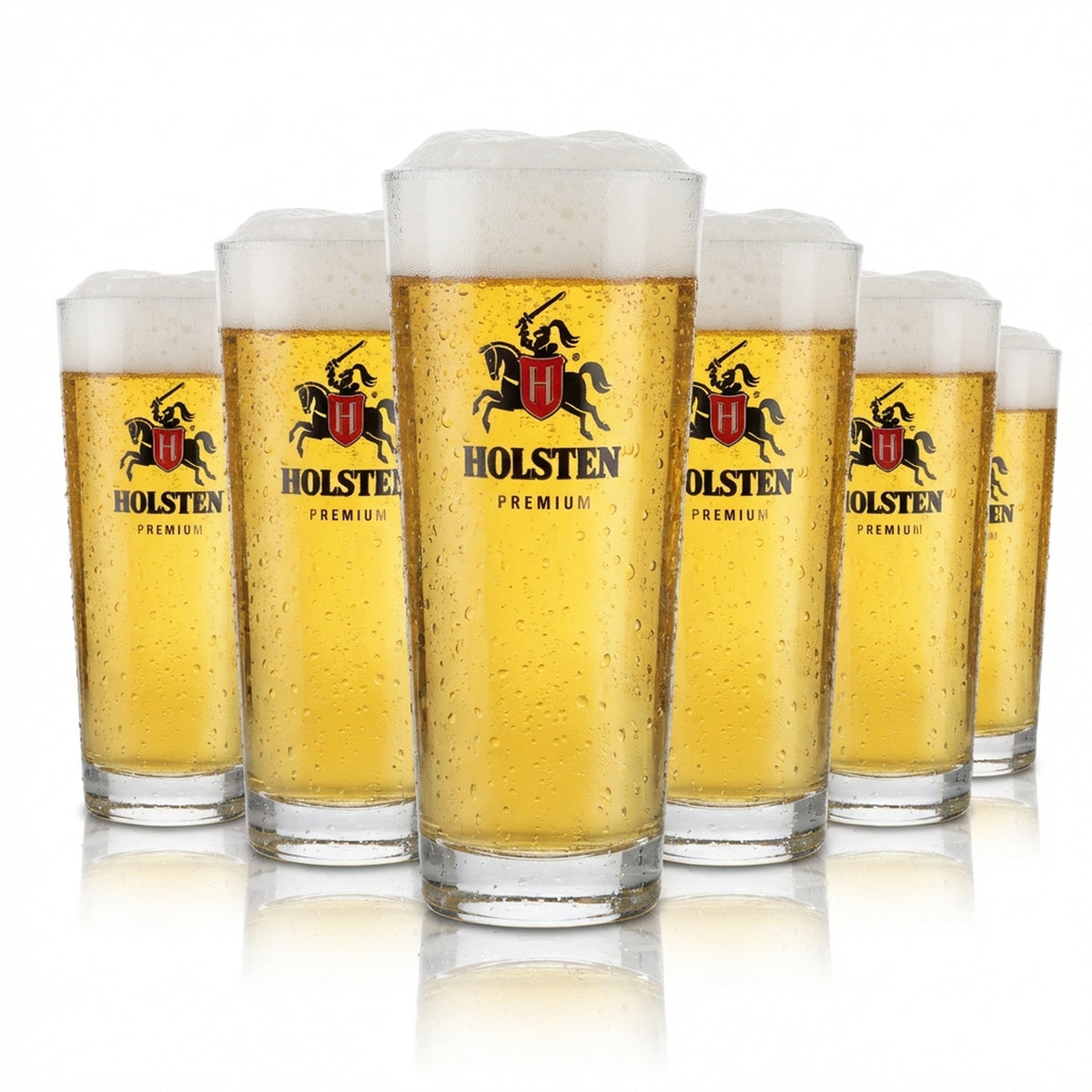 6 bicchieri da birra Holsten 0,3 l Willi Becher Premium Pils Set di bicchieri Birrificio Gastronomia