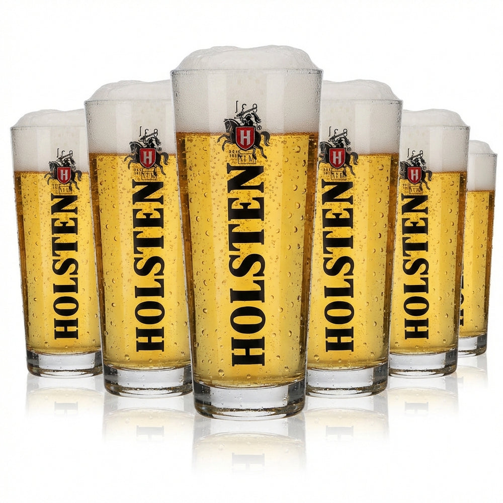 6 bicchieri Holsten da 0,3 l Willi Becher Frankonia Pils Set di bicchieri da birra Birrificio Gastronomia