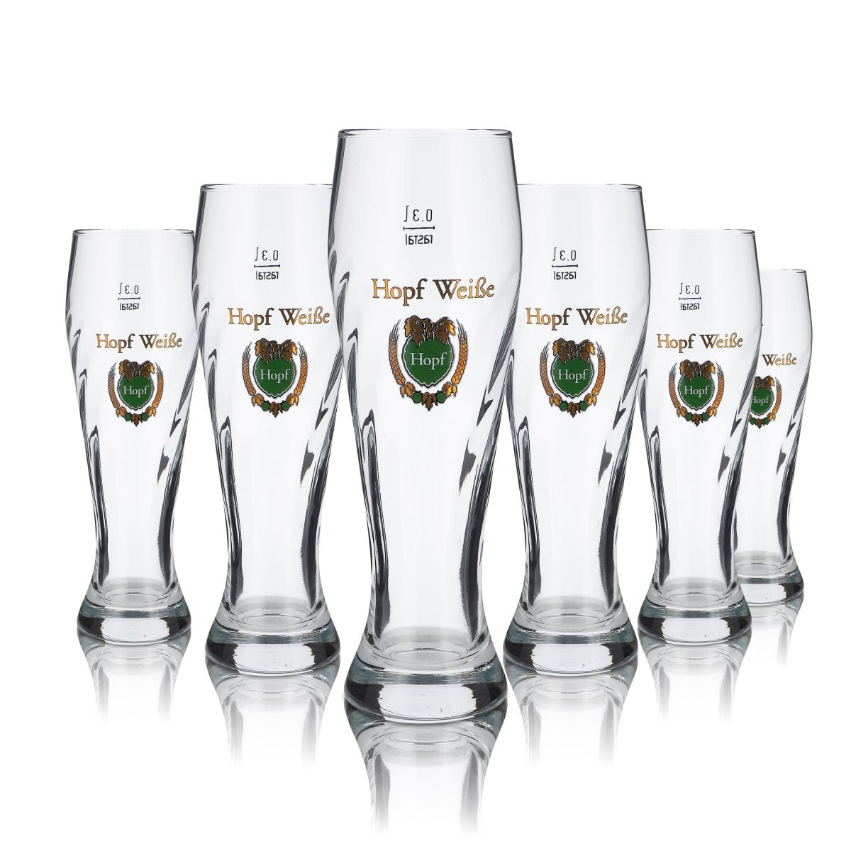 6 bicchieri da birra Hopf Bicchieri da birra di frumento Bicchieri da birra Bicchiere da birra esclusivo - 0,3