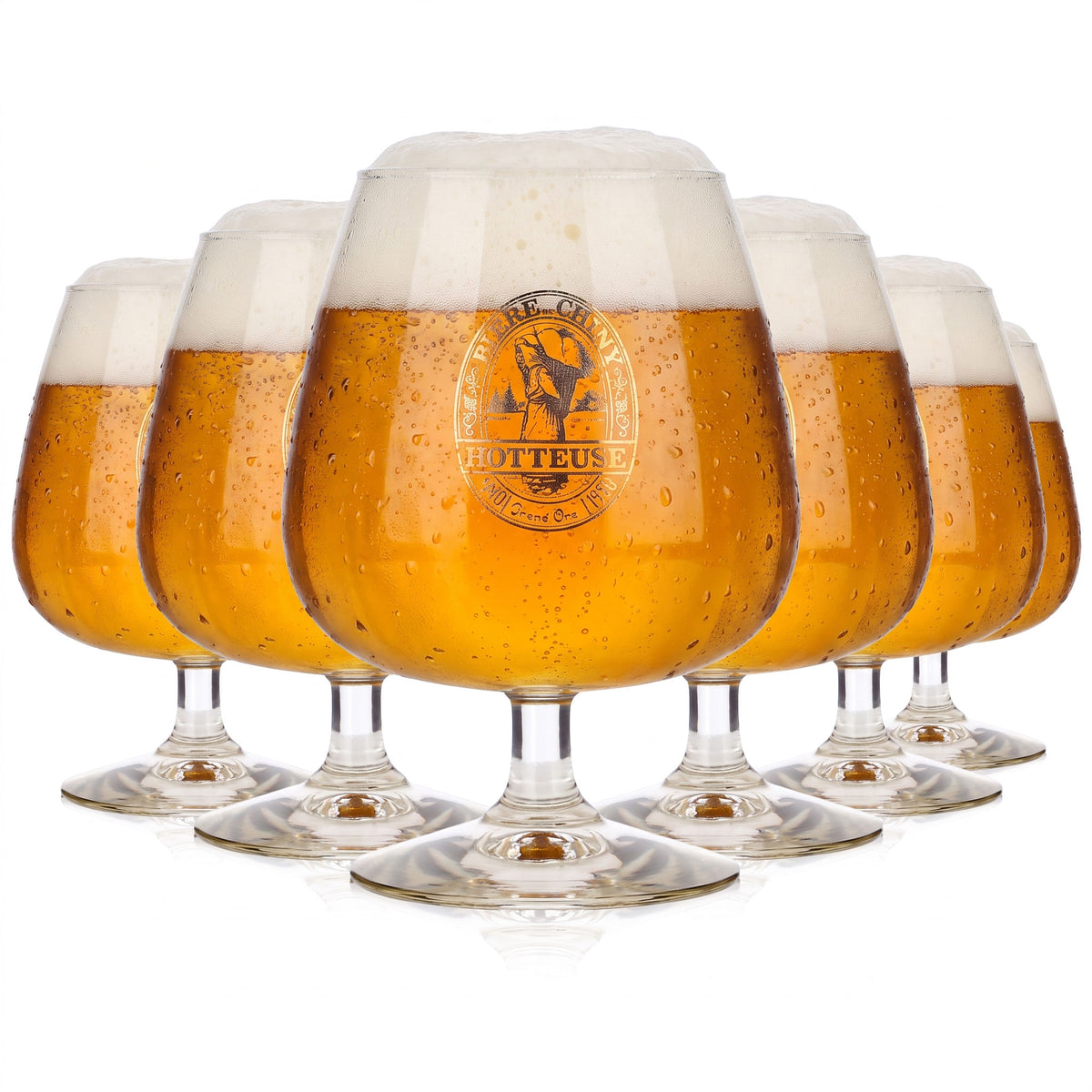 Set da 6 bicchieri da birra Hotteuse da 0,5 l, bicchieri da birra da svuotare, bicchieri da birra Chiny Durobor, set da 6