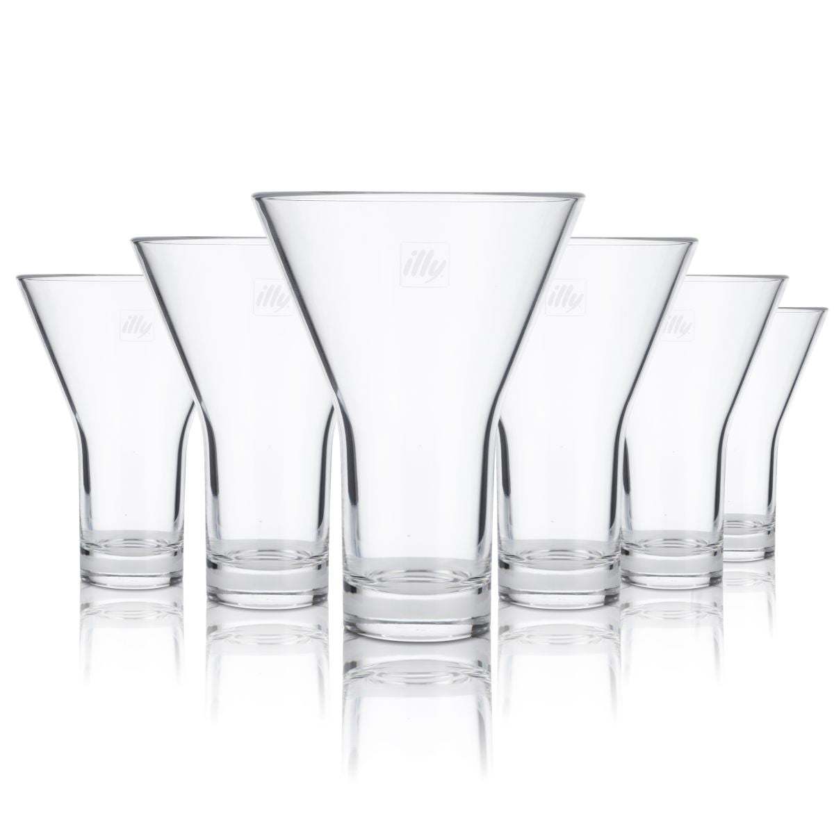 6x bicchieri Illy 0,34 l tazza da caffè a forma di V espresso moka Italia gastronomia caffè bistrot