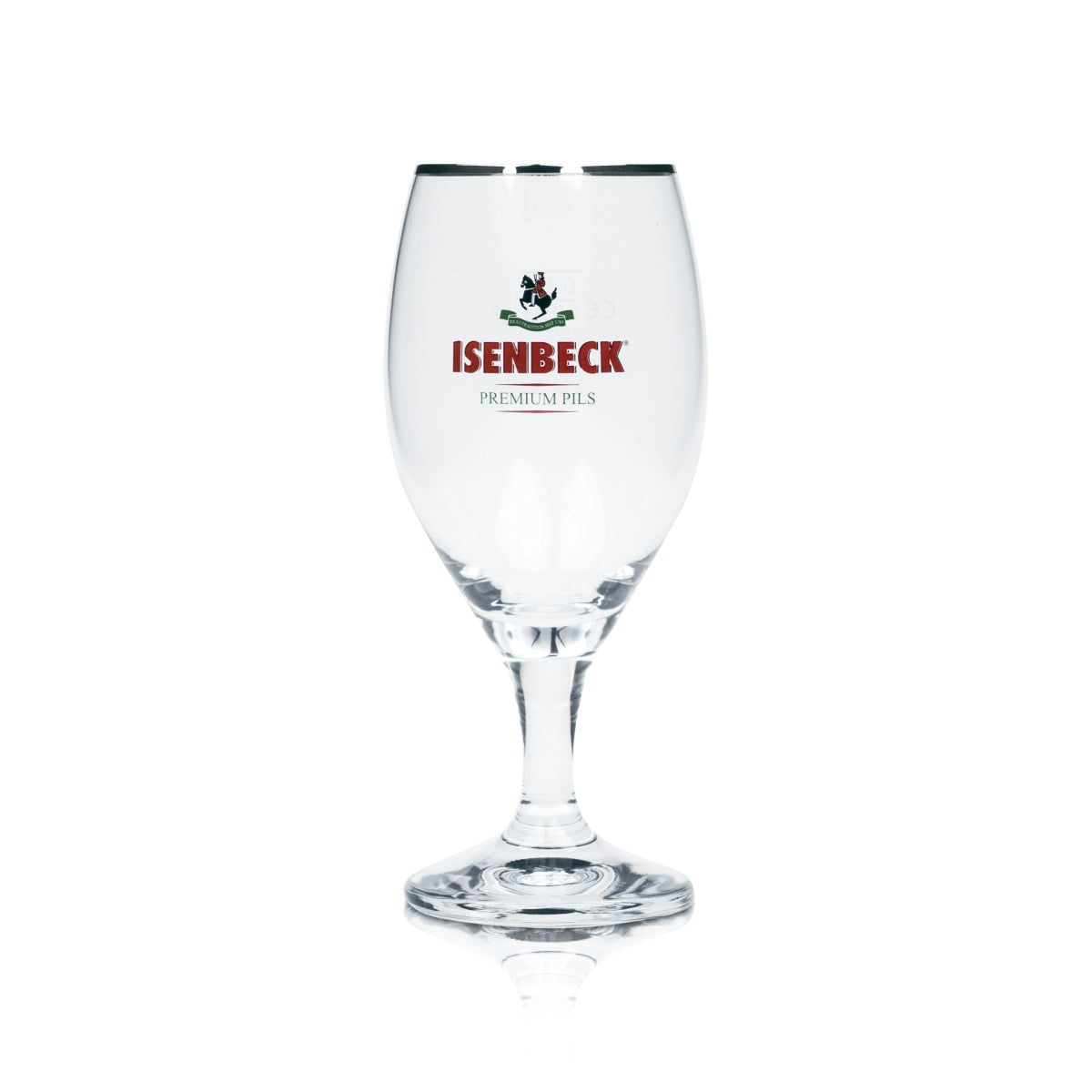6 bicchieri da birra Isenbeck 0,25 l Pils Pokal Tulipano bordo argentato Bicchieri Export Birrificio – Vista 2