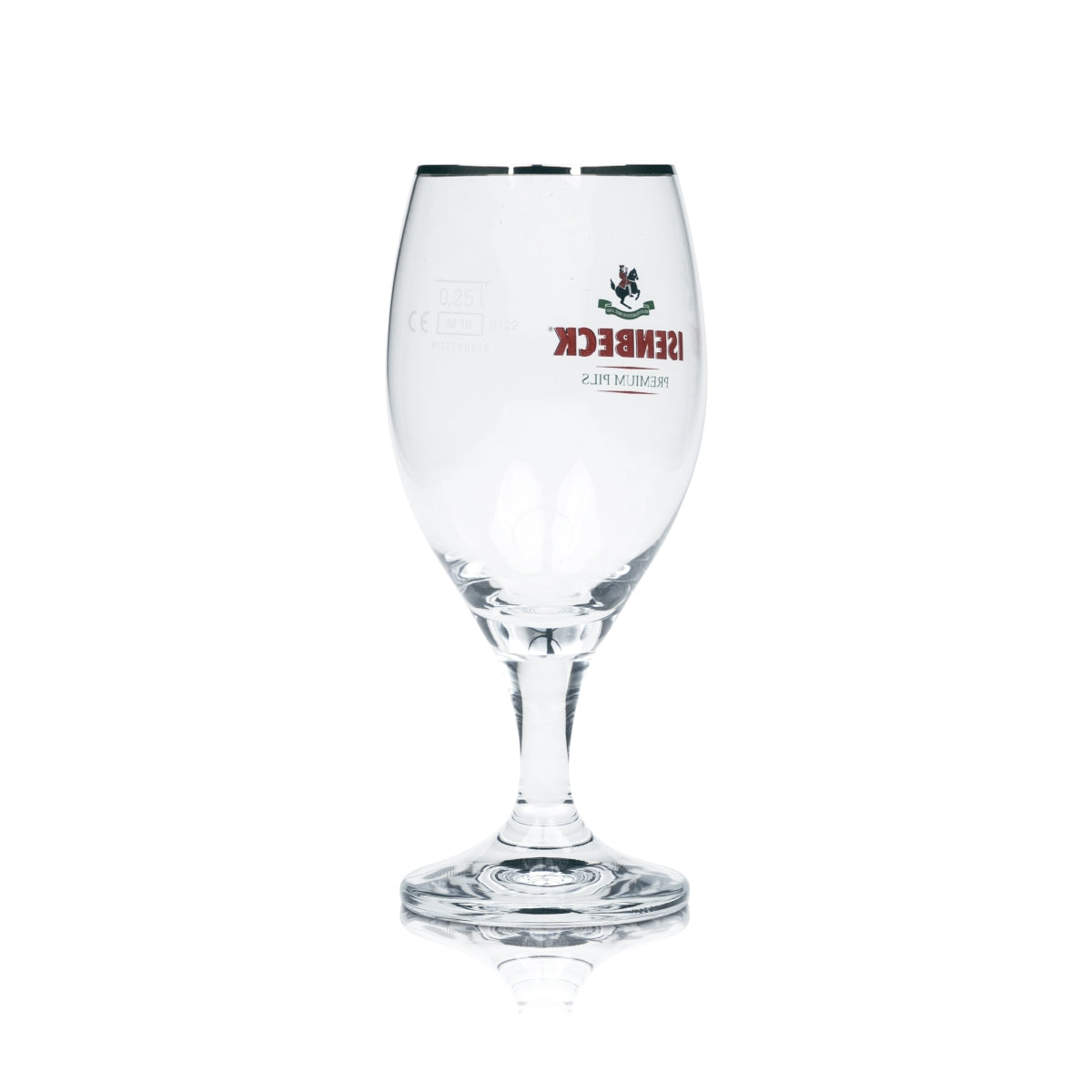 6 bicchieri da birra Isenbeck 0,25 l Pils Pokal Tulipano bordo argentato Bicchieri Export Birrificio – Vista 3