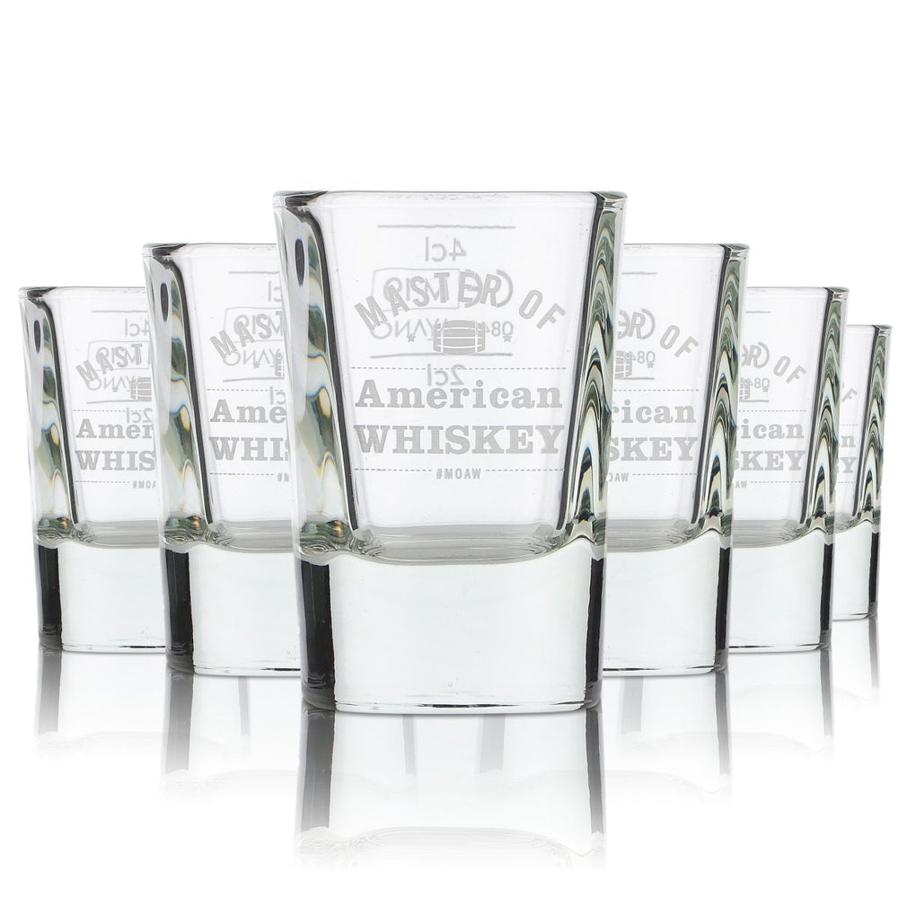 6 bicchieri Jack Daniels da 4 cl Bicchieri da shot Master of American Whiskey