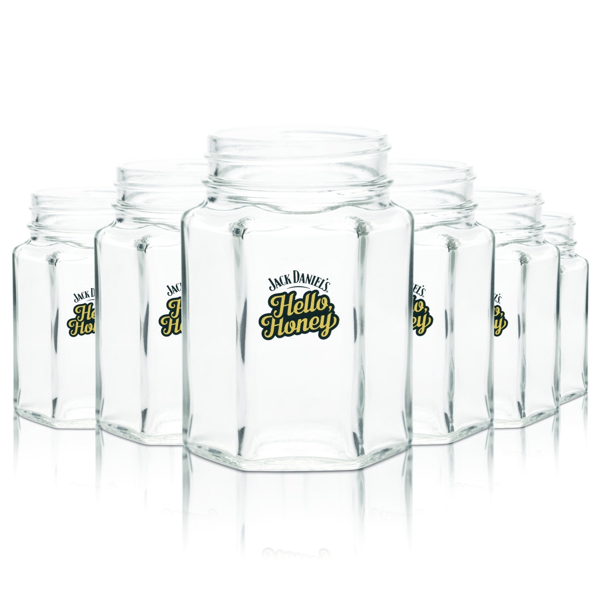 6 bicchieri da cocktail Longdrink Jack Daniels Honey Honey Mason Jar in vetro da 0,4 l