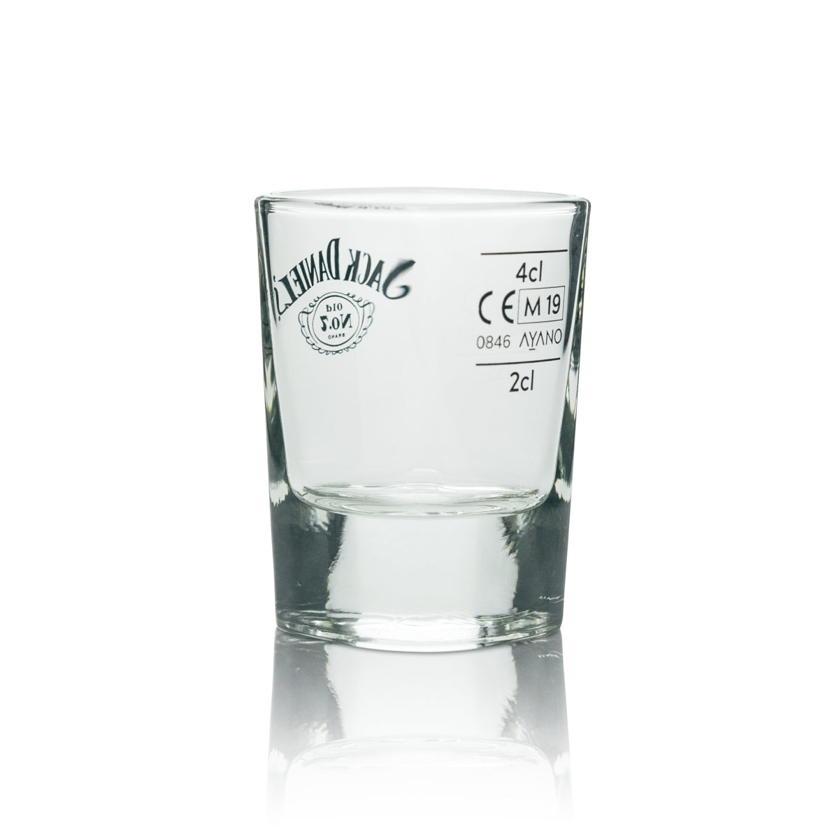 6 bicchieri da whisky Jack Daniels Stamper Short Shot quadrati 4 cl – Vista 3