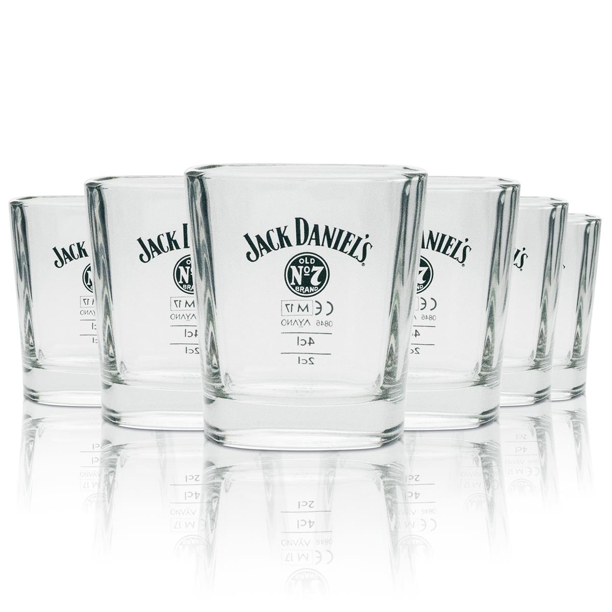 6 bicchieri da whisky Jack Daniels 0,27 l bicchieri tumbler per long drink cocktail bicchieri da bourbon