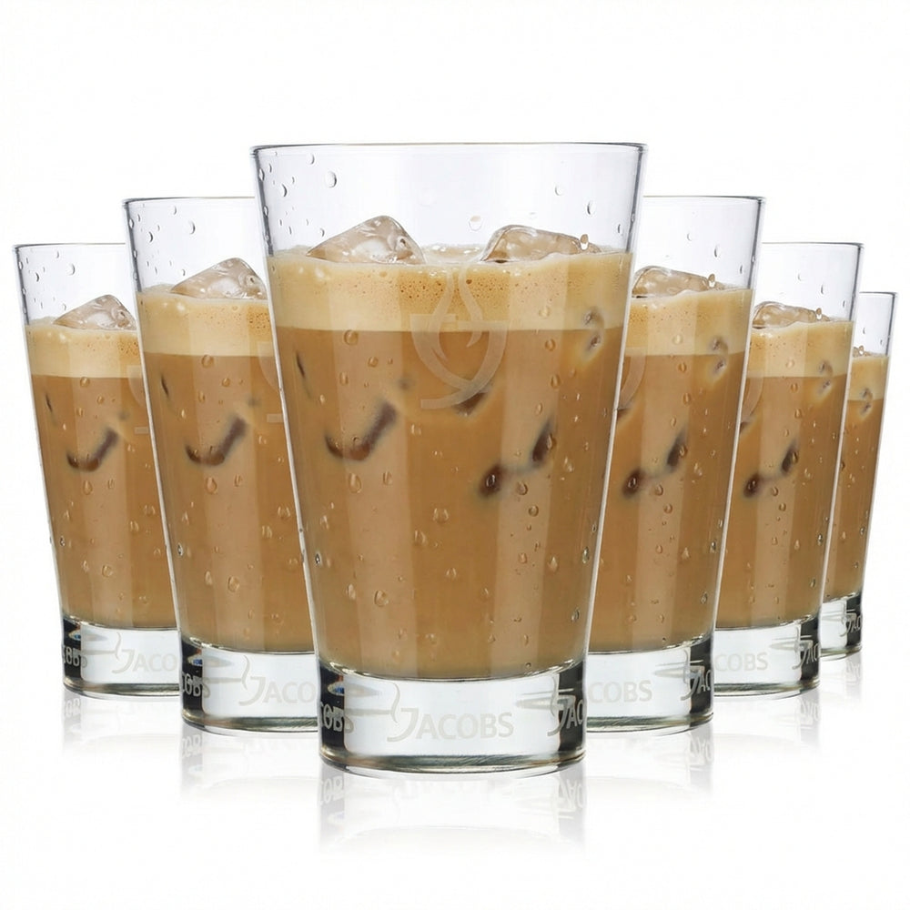 6 bicchieri da caffè Jacobs Bicchiere da latte Bicchiere da cappuccino 0,28 l Logo satinato