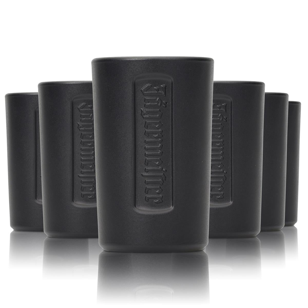 6 bicchierini Jägermeister da 2 cl, vetro opaco nero, bicchierini da liquore per uso gastronomico