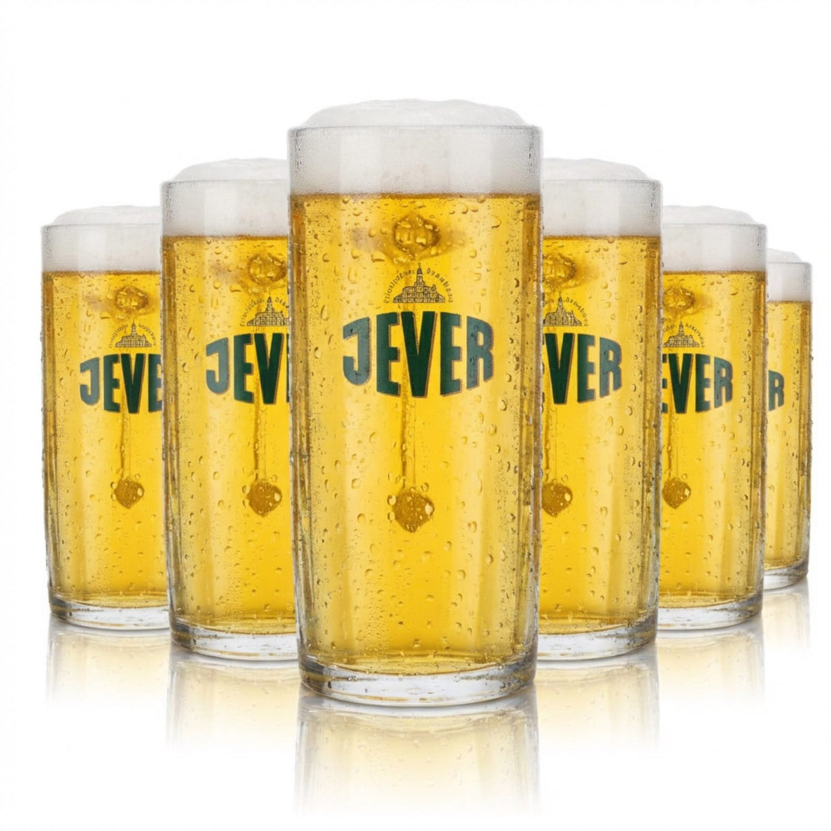 6 bicchieri Jever da 0,4 l per birra Pils, set di boccali Humpen Seidel, birrificio frisone – Vista 2