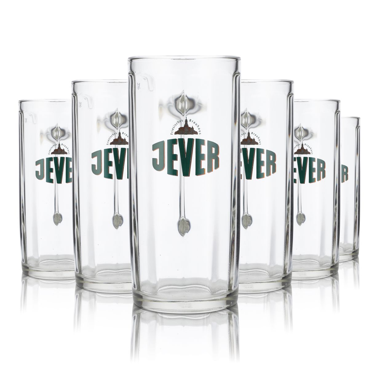 6 bicchieri Jever da 0,4 l per birra Pils, set di boccali Humpen Seidel, birrificio frisone – Vista 3