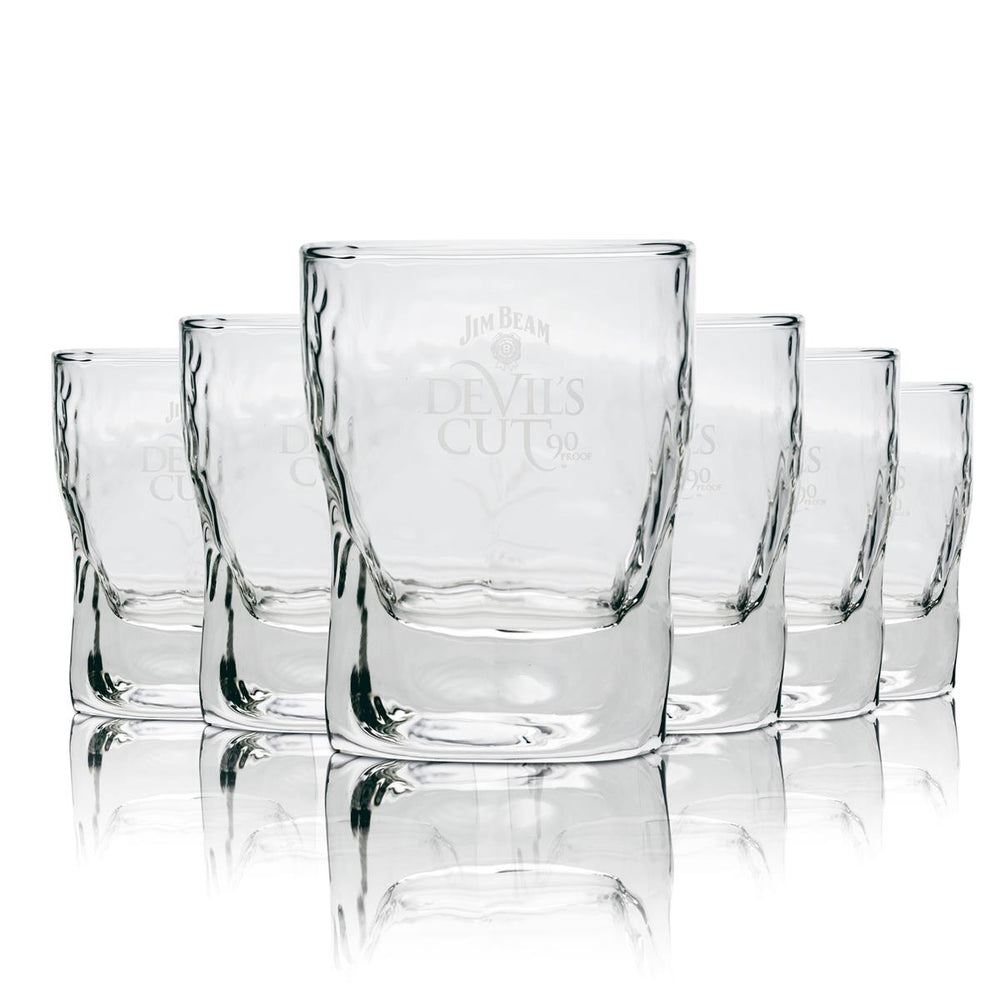 6 bicchieri Jim Beam 0,25 l Devils Cut Whisky Tumbler bicchieri da long drink set