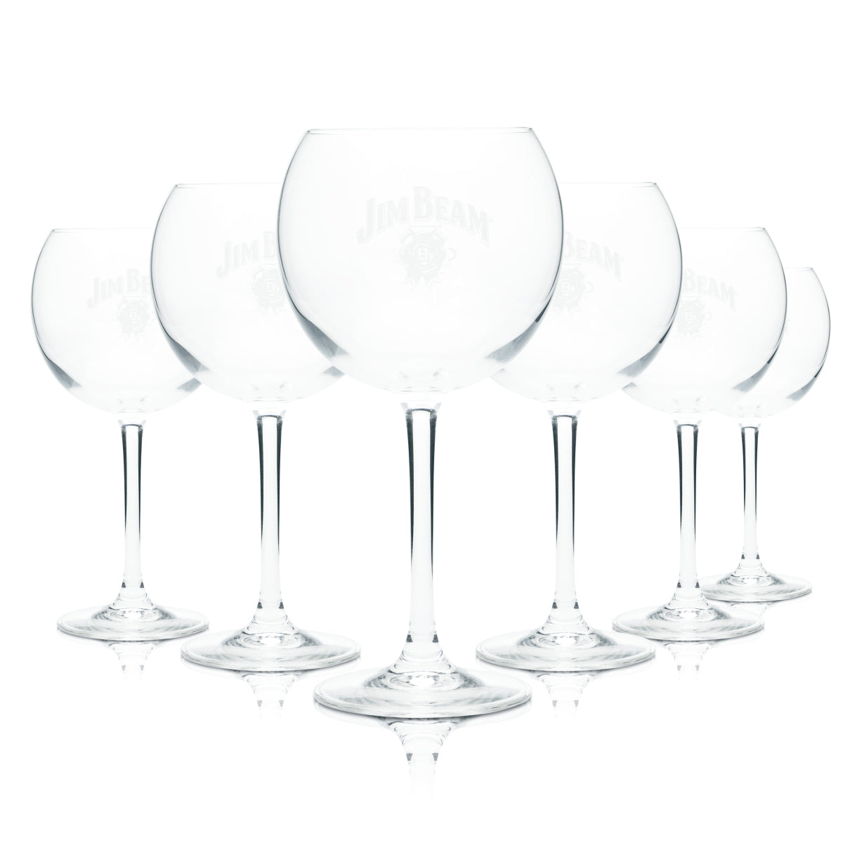 6 bicchieri da whisky Jim Beam 0,3 l, forma a palloncino, calice, Sunshine Bourbon Gastro