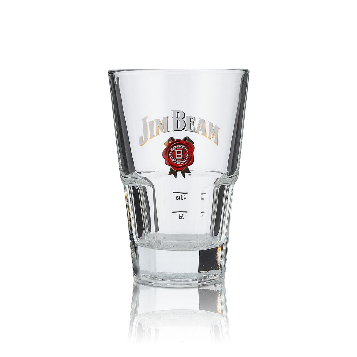 6 bicchieri da whisky Jim Beam Bicchiere da long drink Emblema rosso Firma sul fondo – Vista 2
