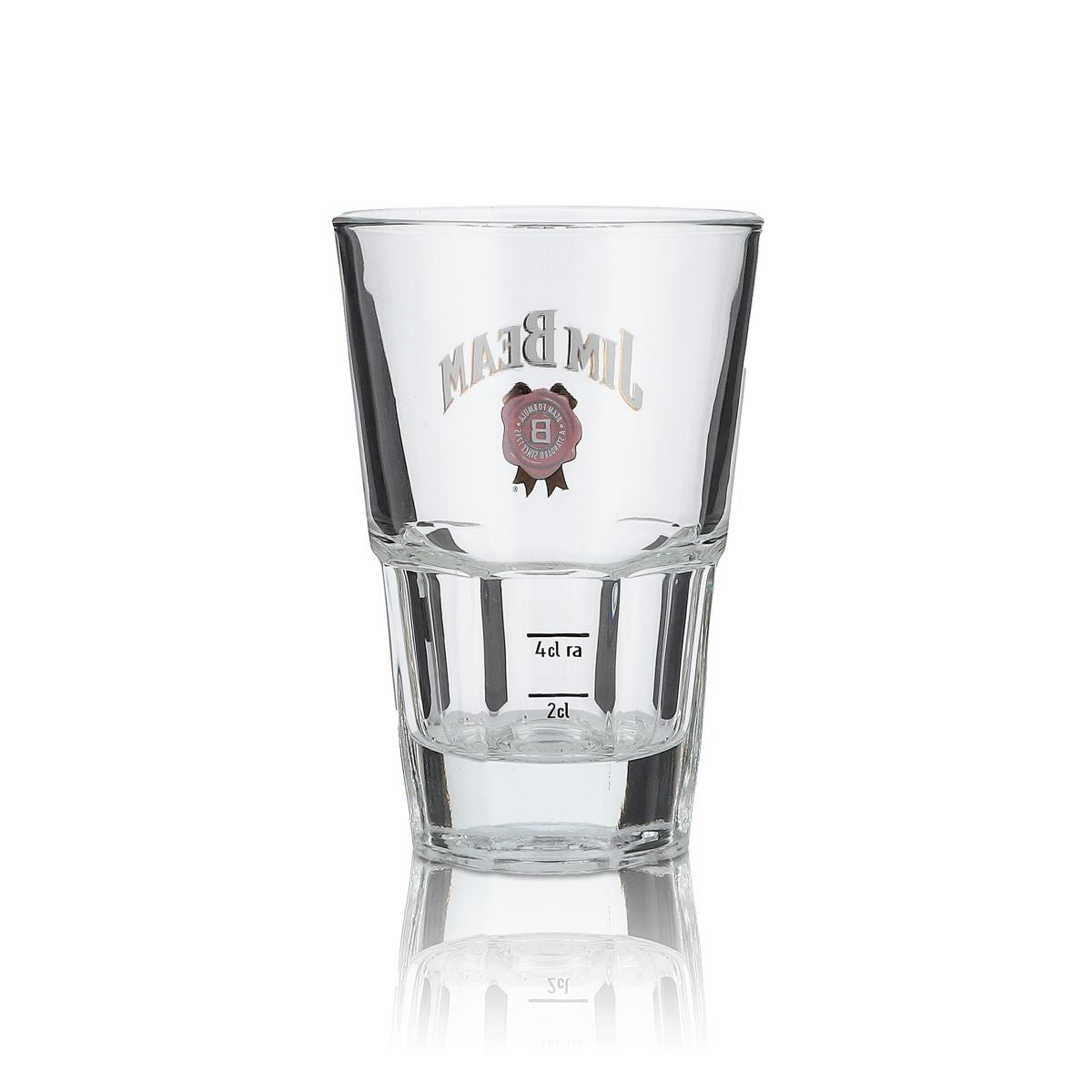 6 bicchieri da whisky Jim Beam Bicchiere da long drink Emblema rosso Firma sul fondo – Vista 3