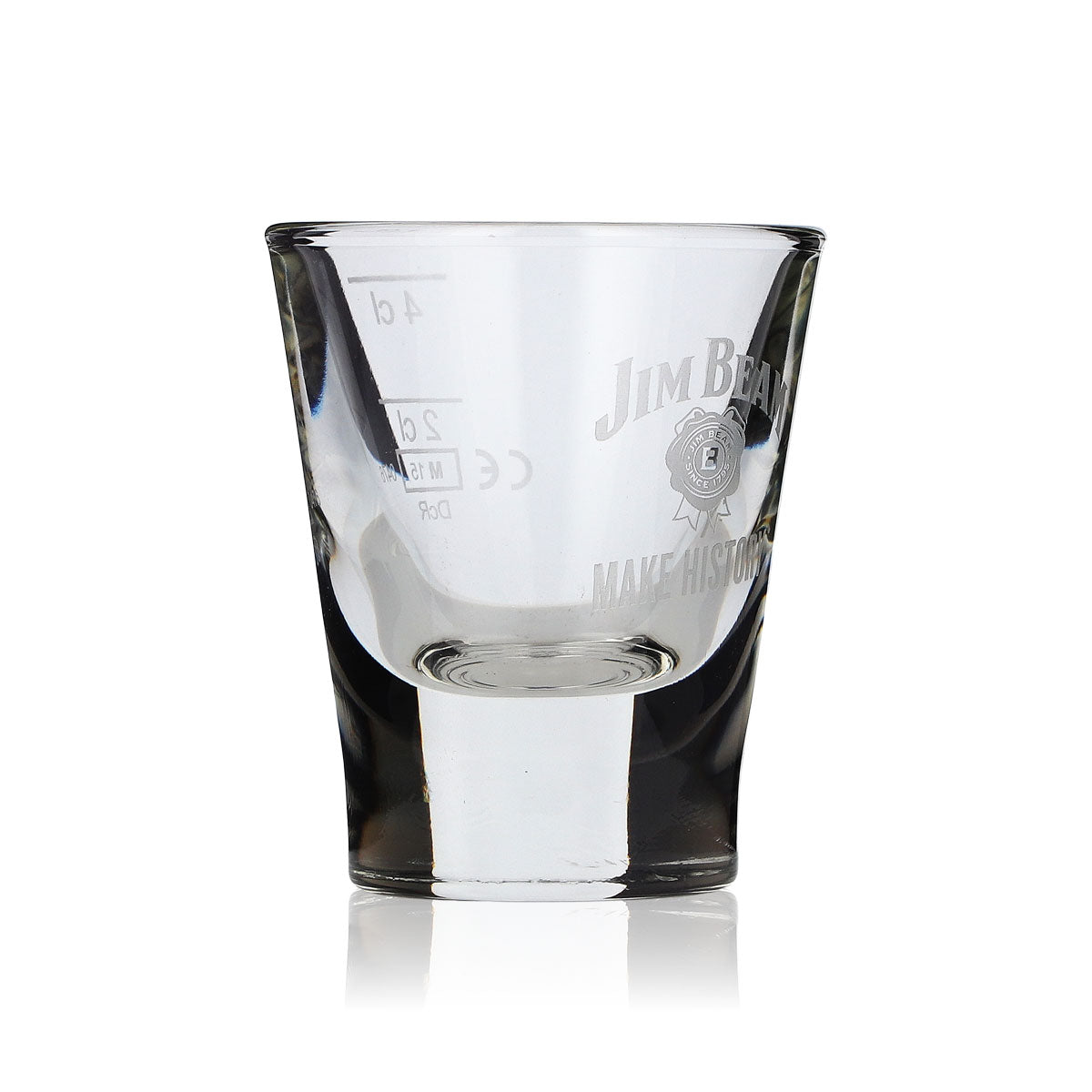 6 bicchierini da whisky Jim Beam 2 cl 4 cl Stamper Modello corto e pesante – Vista 3