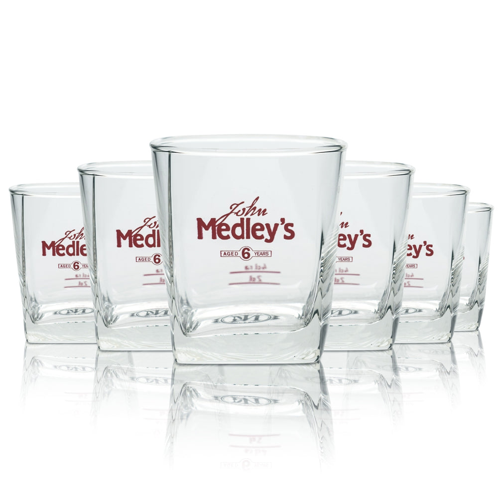 6 bicchieri tumbler da whisky John Medley's da 0,2 l per degustazione di bourbon