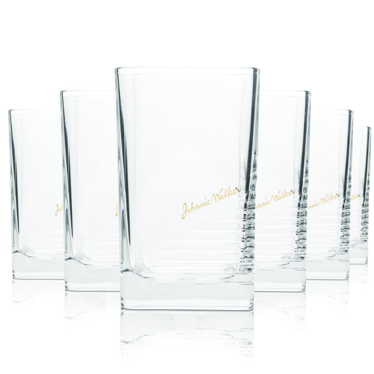 6 bicchieri da whisky Johnnie Walker 0,3 l tumbler con rilievo e contorno Ice Longdrink