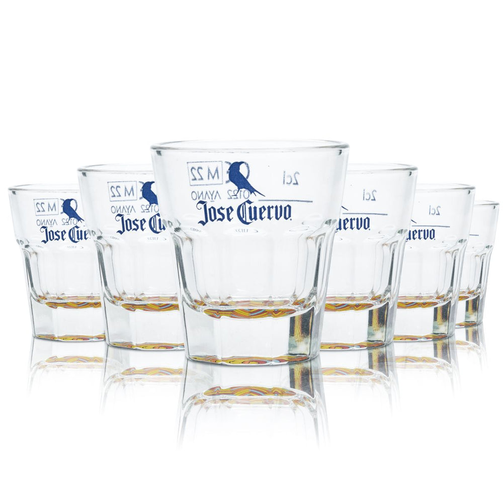 6 bicchierini Jose Cuervo 2 cl Set di bicchierini Stamper Bicchieri corti Bicchieri da tequila