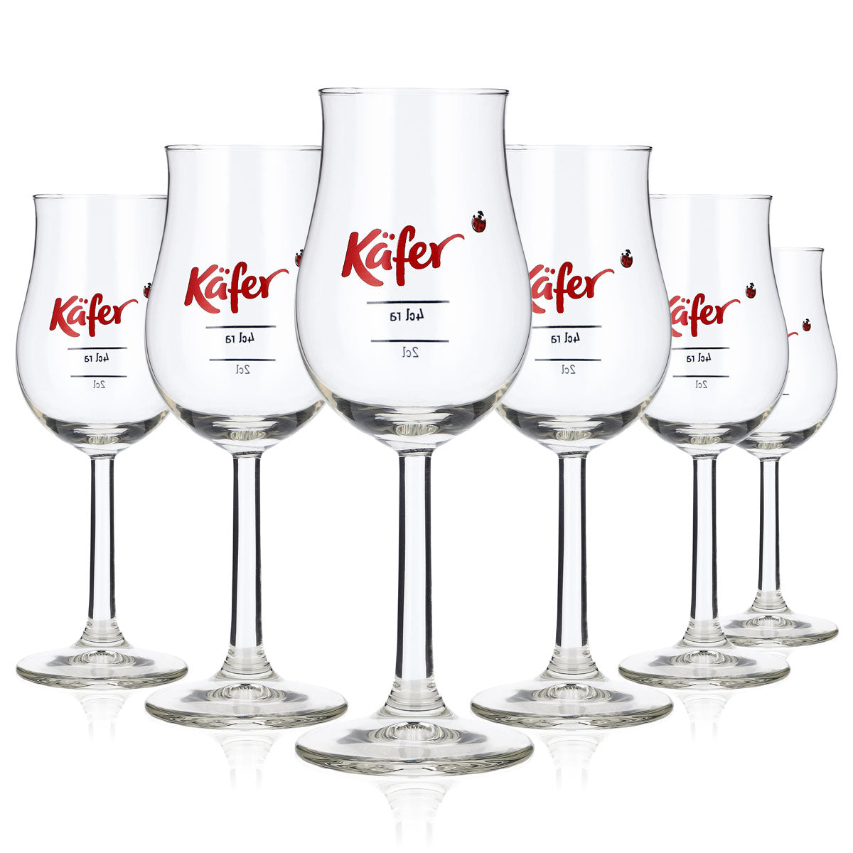 6 bicchieri da degustazione Käfer 2 cl/4 cl Bicchiere Noising Calice da grappa Rastal