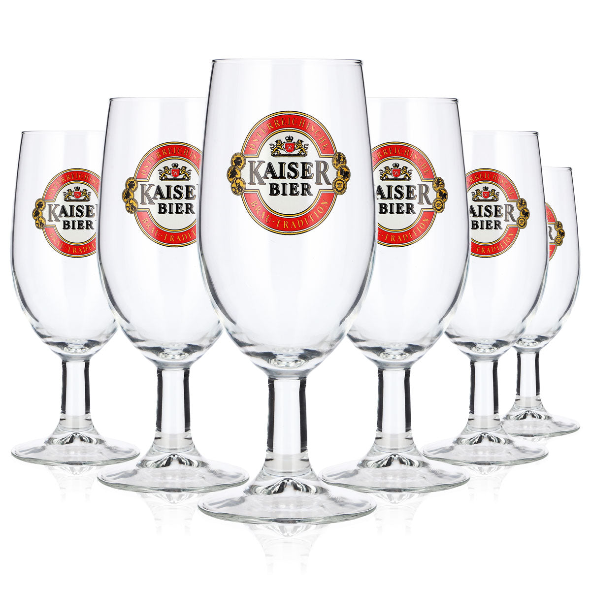 6 bicchieri da birra Kaiser da 0,26 l a forma di coppa