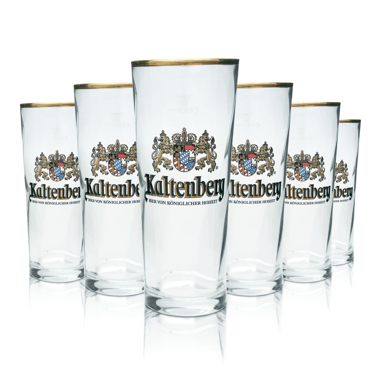 6 bicchieri da birra Kaltenberg 0,5 l Willi Becher con bordo dorato Set di bicchieri da birra Braurei