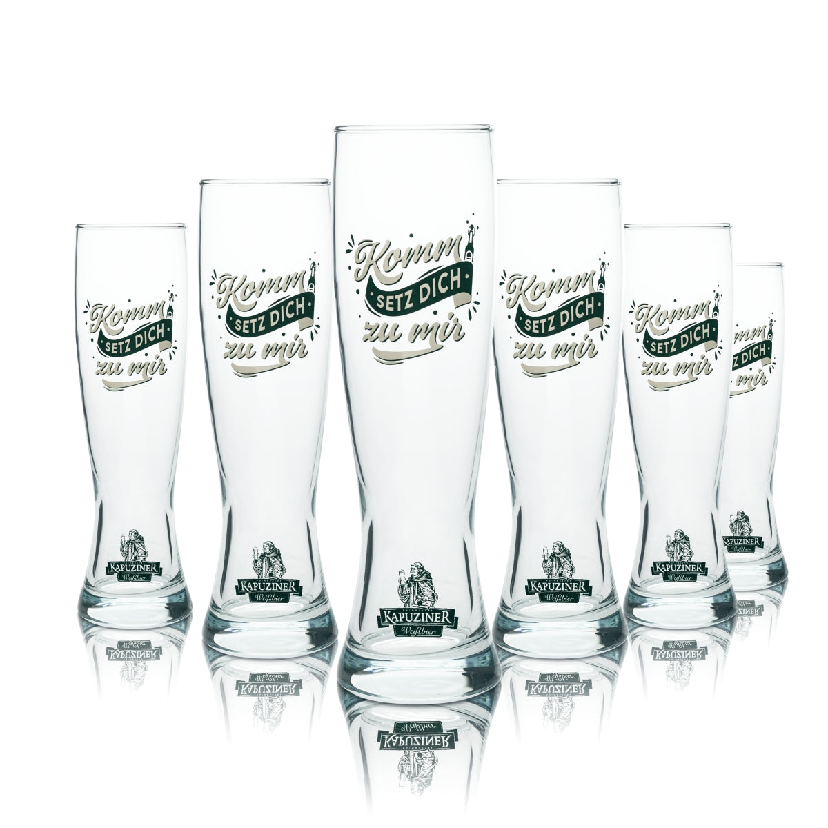 6 bicchieri da birra Kapuziner 0,5 l per birra di frumento Sahm Hefe Weißbier Bayern Beer Tulpe