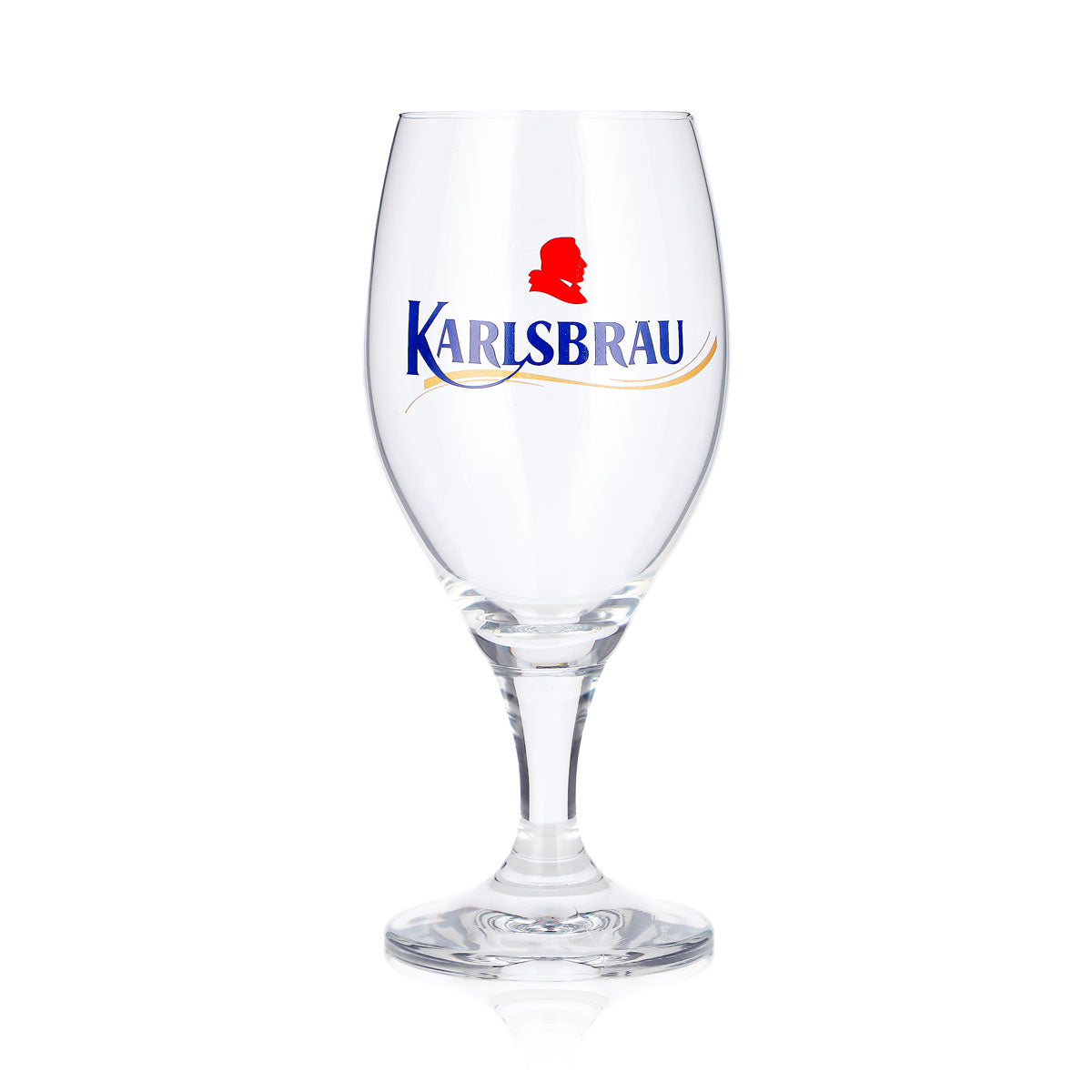 6 bicchieri da birra Karlsberg da 0,25 l, modello "Pokal", Karlsbrau, con scritta blu (set da 6) – Vista 2