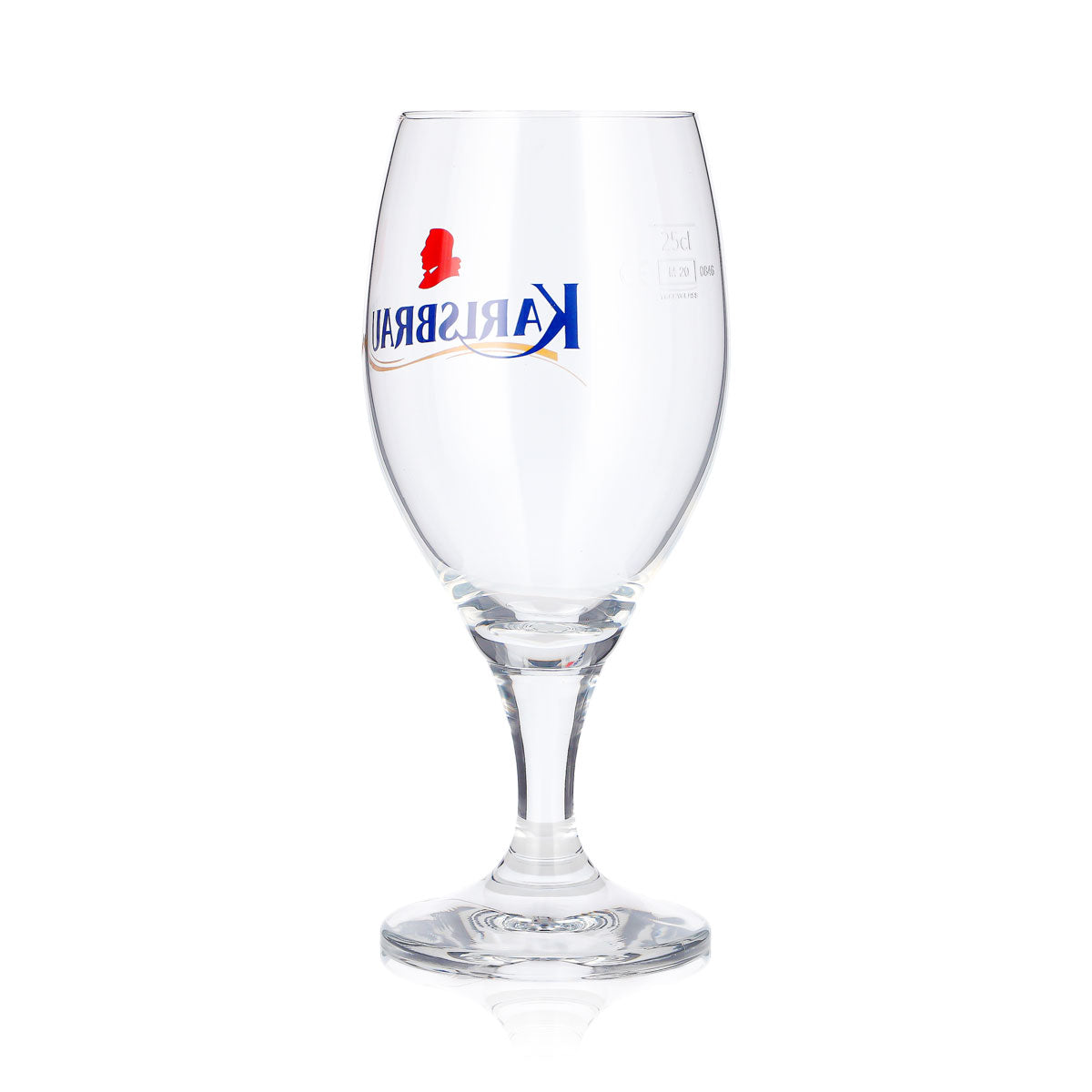 6 bicchieri da birra Karlsberg da 0,25 l, modello "Pokal", Karlsbrau, con scritta blu (set da 6) – Vista 4