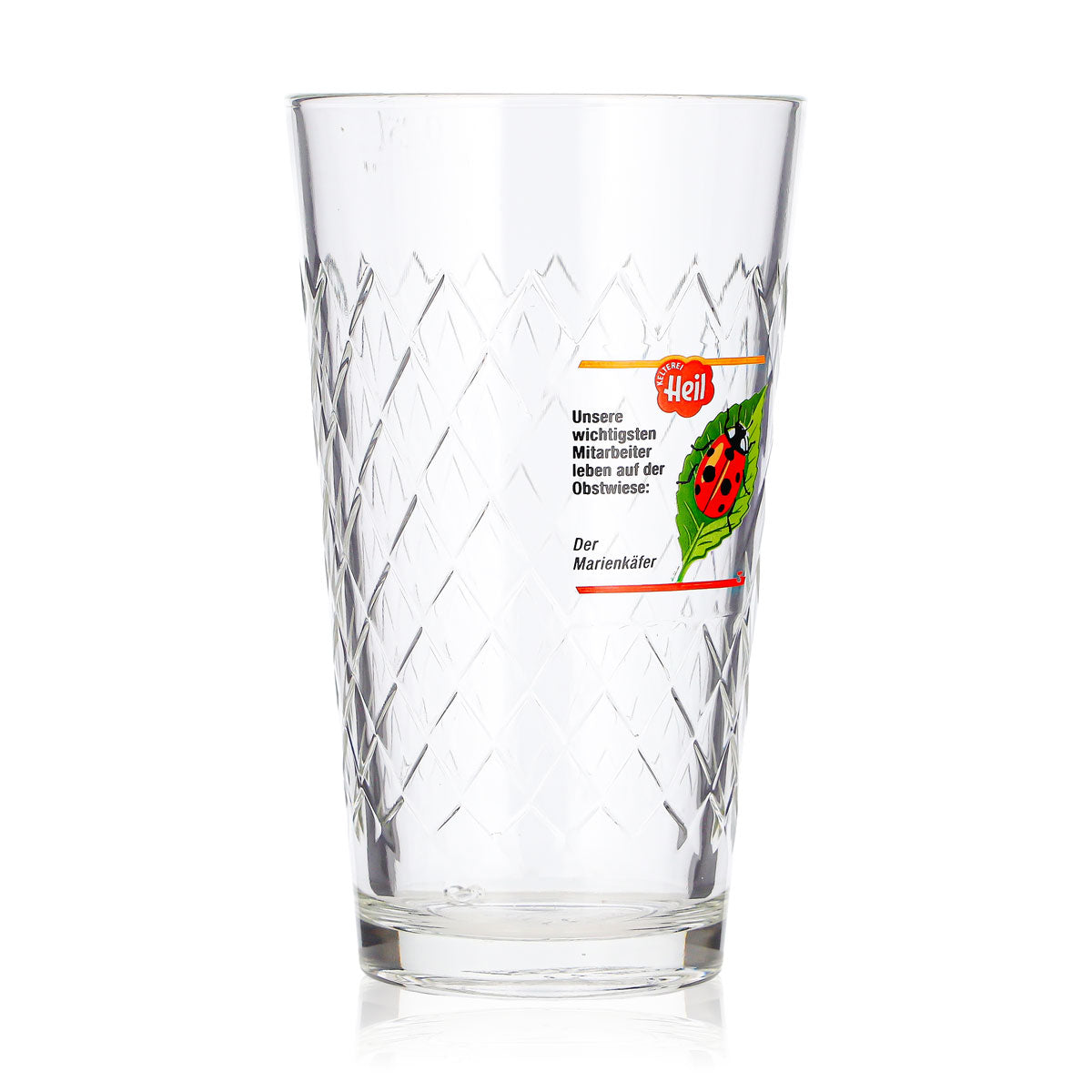 6 bicchieri da sidro "Heil" da 0,25 l, modello longdrink con logo a forma di coccinella e foglia (set da 6) – Vista 3