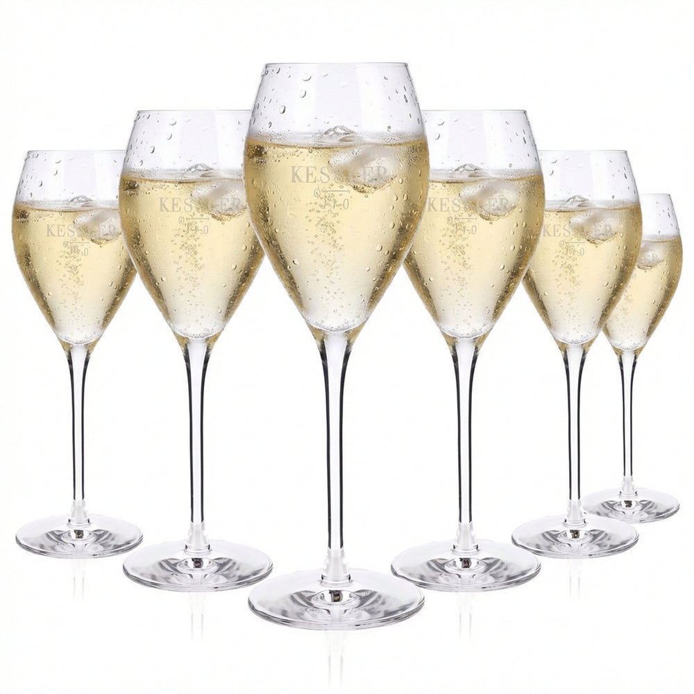 6 bicchieri da spumante Kessler Bicchieri da spumante 0,1 l Flûte panciuto Rastal