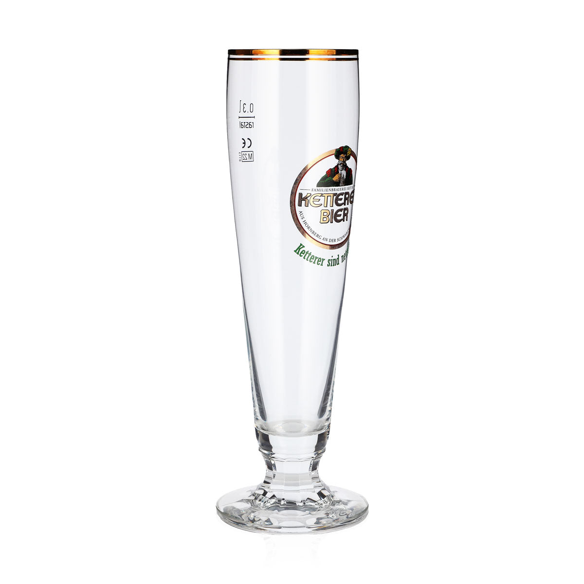 6 bicchieri da birra Ketterer da 0,3 l, modello "Pokal" con bordo dorato, Rastal (set da 6) – Vista 3