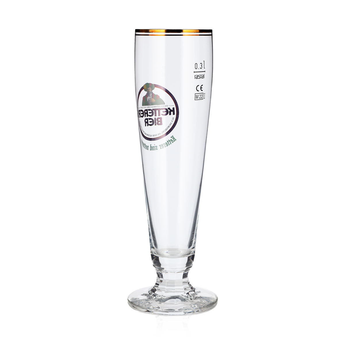 6 bicchieri da birra Ketterer da 0,3 l, modello "Pokal" con bordo dorato, Rastal (set da 6) – Vista 4