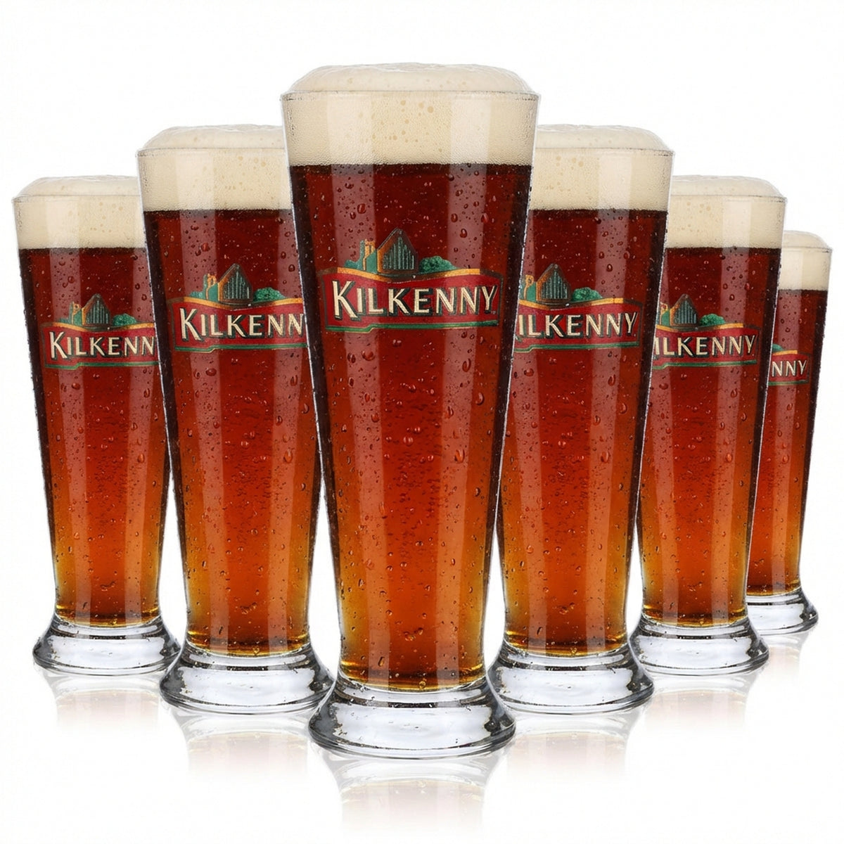 6 bicchieri da birra Kilkenny 0,4 l Bicchieri da birra irlandesi con logo rosso Sahm München