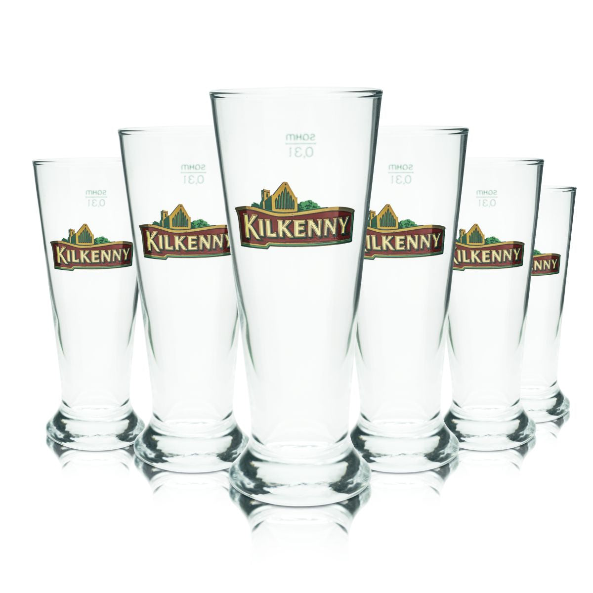6 bicchieri da birra Kilkenny 0,3 l Set di bicchieri Irish Brewery Irish Stout Red Ale
